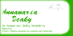 annamaria deaky business card