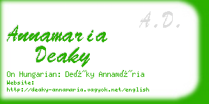 annamaria deaky business card